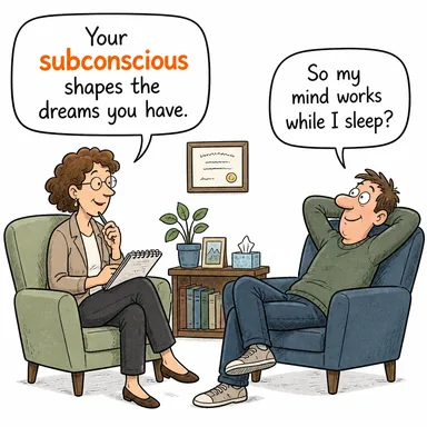 subconscious (bilinçaltı) karikatürü — diyalogla bağlam içinde öğren