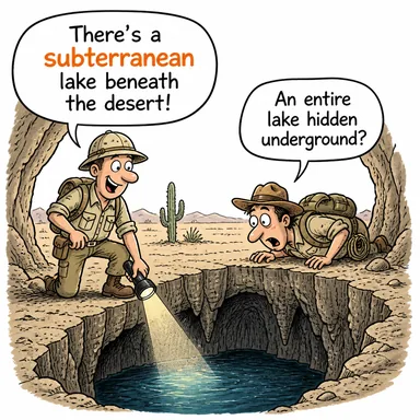 subterranean (yeraltı, yerin altındaki) karikatürü — diyalogla bağlam içinde öğren