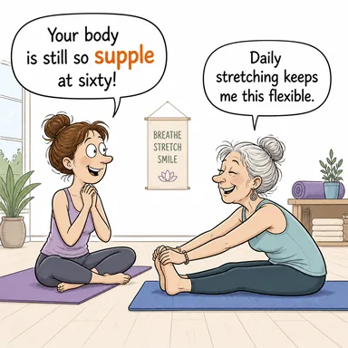 supple (esnek, yumuşak) karikatürü — diyalogla bağlam içinde öğren