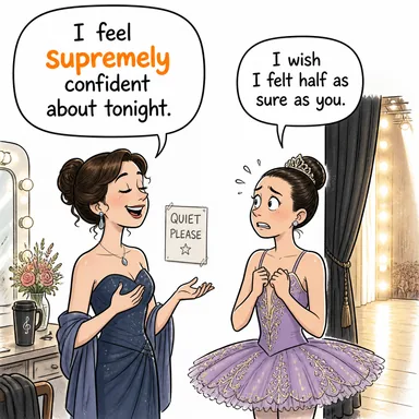 supremely (son derece, fevkalade, adamakıllı) karikatürü — diyalogla bağlam içinde öğren