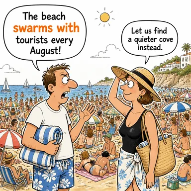 swarm with (ile dolmak, kaynamak) karikatürü — diyalogla bağlam içinde öğren