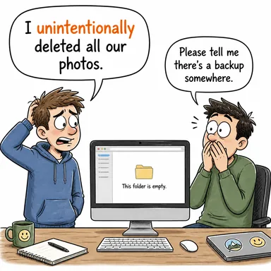unintentionally (istemeden, kazara, sehven) karikatürü — diyalogla bağlam içinde öğren