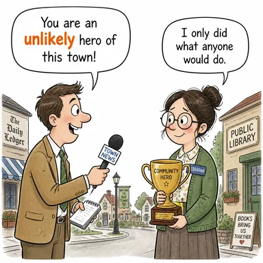 unlikely (beklenmedik (kişi/yer), olası olmayan) karikatürü — diyalogla bağlam içinde öğren