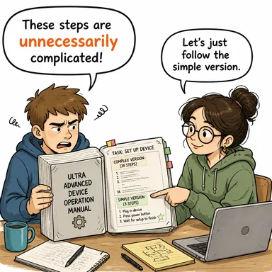 unnecessarily (gereksiz yere, boşuna) karikatürü — diyalogla bağlam içinde öğren