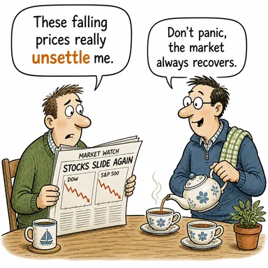 unsettle (tedirgin etmek, huzursuz etmek, düzenini bozmak) karikatürü — diyalogla bağlam içinde öğren