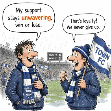 unwavering (sarsılmaz, tereddütsüz, kararlı) karikatürü — diyalogla bağlam içinde öğren