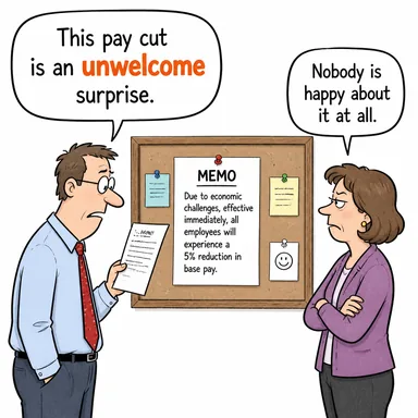 unwelcome (istenmeyen, hoşa gitmeyen, davetsiz) karikatürü — diyalogla bağlam içinde öğren