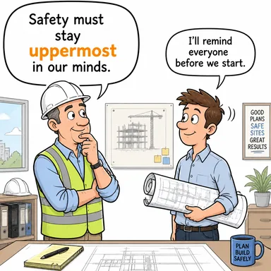 uppermost (en üstteki, en önemli, başta gelen) karikatürü — diyalogla bağlam içinde öğren