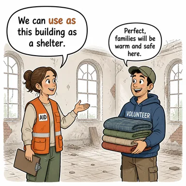 use as (... olarak kullanmak) karikatürü — diyalogla bağlam içinde öğren