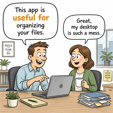 useful for (... için yararlı, ... için faydalı) karikatürü — diyalogla bağlam içinde öğren