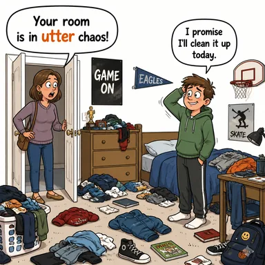 utter (tam, mutlak, katıksız) karikatürü — diyalogla bağlam içinde öğren