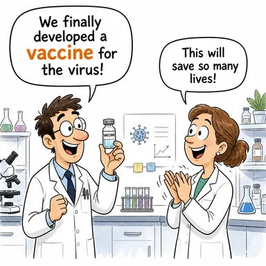 vaccine (aşı) karikatürü — diyalogla bağlam içinde öğren
