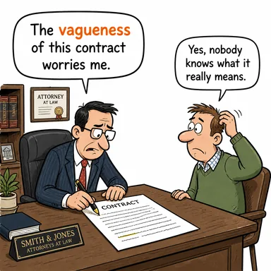 vagueness (muğlaklık, belirsizlik) karikatürü — diyalogla bağlam içinde öğren