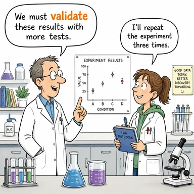 validate (doğrulamak, geçerli kılmak, onaylamak) karikatürü — diyalogla bağlam içinde öğren