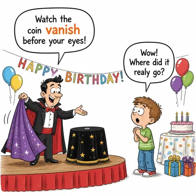 vanish (gözden kaybolmak, ortadan kaybolmak, yok olmak) karikatürü — diyalogla bağlam içinde öğren
