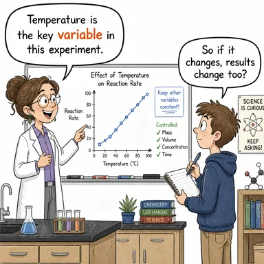 variable (değişken) karikatürü — diyalogla bağlam içinde öğren