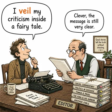 veil (gizlemek, örtmek, peçe takmak) karikatürü — diyalogla bağlam içinde öğren