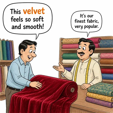 velvet (kadife) karikatürü — diyalogla bağlam içinde öğren
