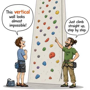 vertical (dikey, düşey) karikatürü — diyalogla bağlam içinde öğren