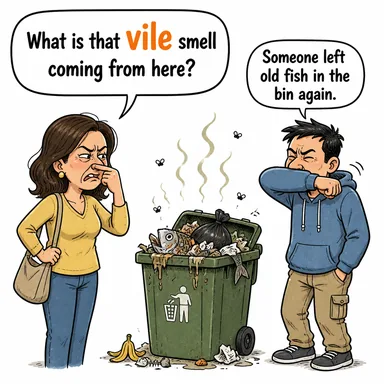 vile (aşağılık, iğrenç, bayağı) karikatürü — diyalogla bağlam içinde öğren