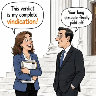 vindication (aklanma, haklı çıkma, doğrulama) karikatürü — diyalogla bağlam içinde öğren