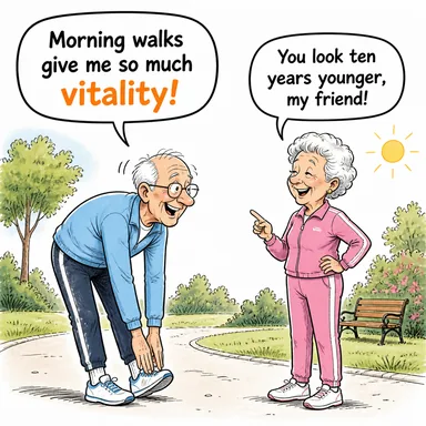 vitality (canlılık, dirilik, yaşam gücü) karikatürü — diyalogla bağlam içinde öğren