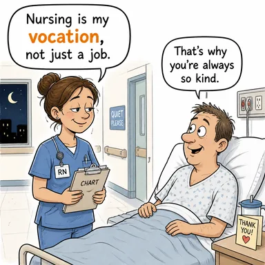 vocation (meslek, uğraş, (içten gelen) çağrı) karikatürü — diyalogla bağlam içinde öğren