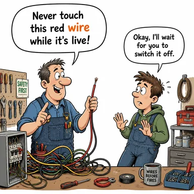 wire (tel, kablo, (eskiden) telgraf) karikatürü — diyalogla bağlam içinde öğren