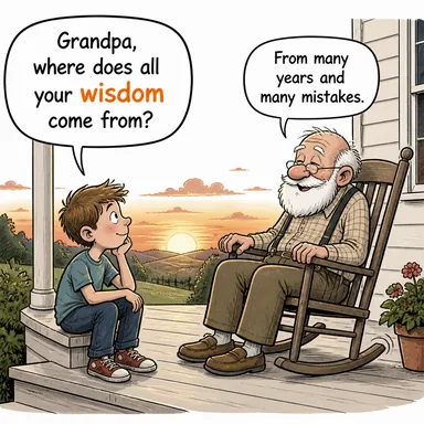 wisdom (bilgelik, hikmet, akıl) karikatürü — diyalogla bağlam içinde öğren