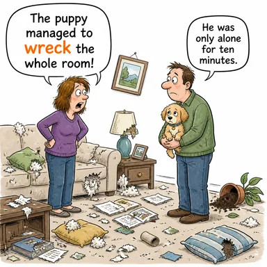 wreck (enkaz, mahvetmek, kaza yapmak) karikatürü — diyalogla bağlam içinde öğren