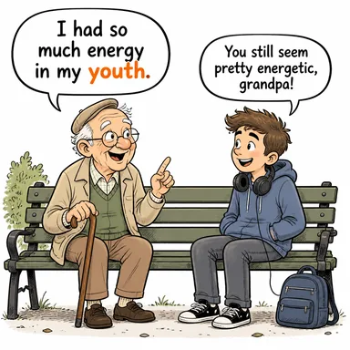 youth (gençlik) karikatürü — diyalogla bağlam içinde öğren