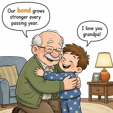 bond (bağ, ilişki; bono/tahvil) karikatürü — diyalogla bağlam içinde öğren