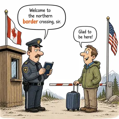 border (sınır, hudut, kenar) karikatürü — diyalogla bağlam içinde öğren