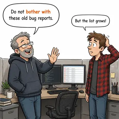 bother with (zahmet etmek, (biriyle/bir şeyle) uğraşmak) karikatürü — diyalogla bağlam içinde öğren