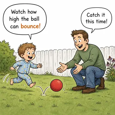 bounce (zıplamak, sekmek; (çek) karşılıksız çıkmak) karikatürü — diyalogla bağlam içinde öğren