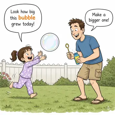bubble (kabarcık, (ekonomik) balon) karikatürü — diyalogla bağlam içinde öğren