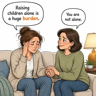 burden (yük, sorumluluk, külfet) karikatürü — diyalogla bağlam içinde öğren