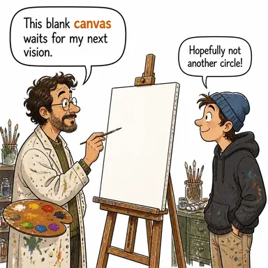 canvas (tuval, branda, çadır bezi) karikatürü — diyalogla bağlam içinde öğren
