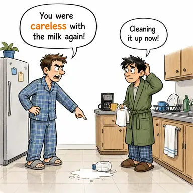 careless of (... konusunda dikkatsiz, umursamaz) karikatürü — diyalogla bağlam içinde öğren