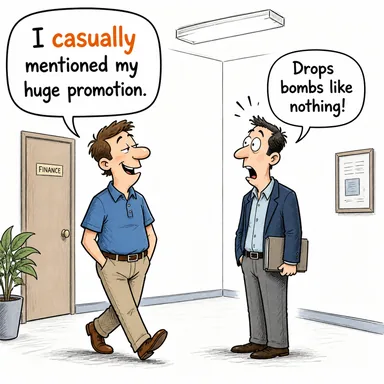 casually (üstünkörü, havadan sudan, gündelik şekilde) karikatürü — diyalogla bağlam içinde öğren