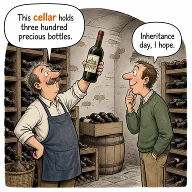 cellar (kiler, mahzen, bodrum) karikatürü — diyalogla bağlam içinde öğren