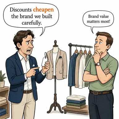 cheapen (ucuzlatmak, değerini düşürmek, bayağılaştırmak) karikatürü — diyalogla bağlam içinde öğren