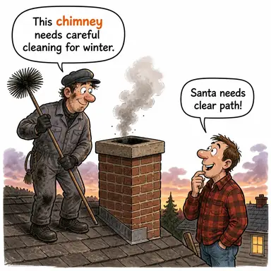 chimney (baca) karikatürü — diyalogla bağlam içinde öğren
