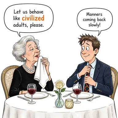 civilized (uygar, medeni) karikatürü — diyalogla bağlam içinde öğren