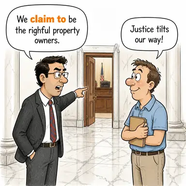 claim to (iddia etmek; hak talep etmek) karikatürü — diyalogla bağlam içinde öğren