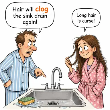 clog (tıkamak, tıkanmak, engel olmak) karikatürü — diyalogla bağlam içinde öğren
