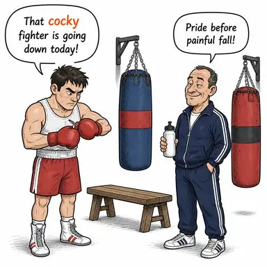 cocky (kendini beğenmiş, burnu havada) karikatürü — diyalogla bağlam içinde öğren