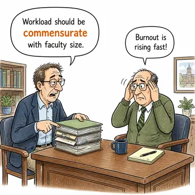 commensurate (orantılı, eşit ölçüde) karikatürü — diyalogla bağlam içinde öğren