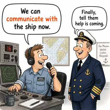 communicate with (iletişim kurmak, haberleşmek) karikatürü — diyalogla bağlam içinde öğren