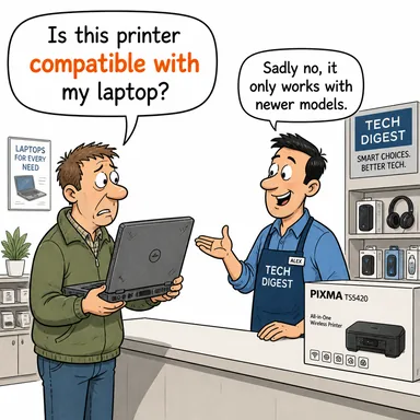 compatible with (ile uyumlu, bağdaşır) karikatürü — diyalogla bağlam içinde öğren